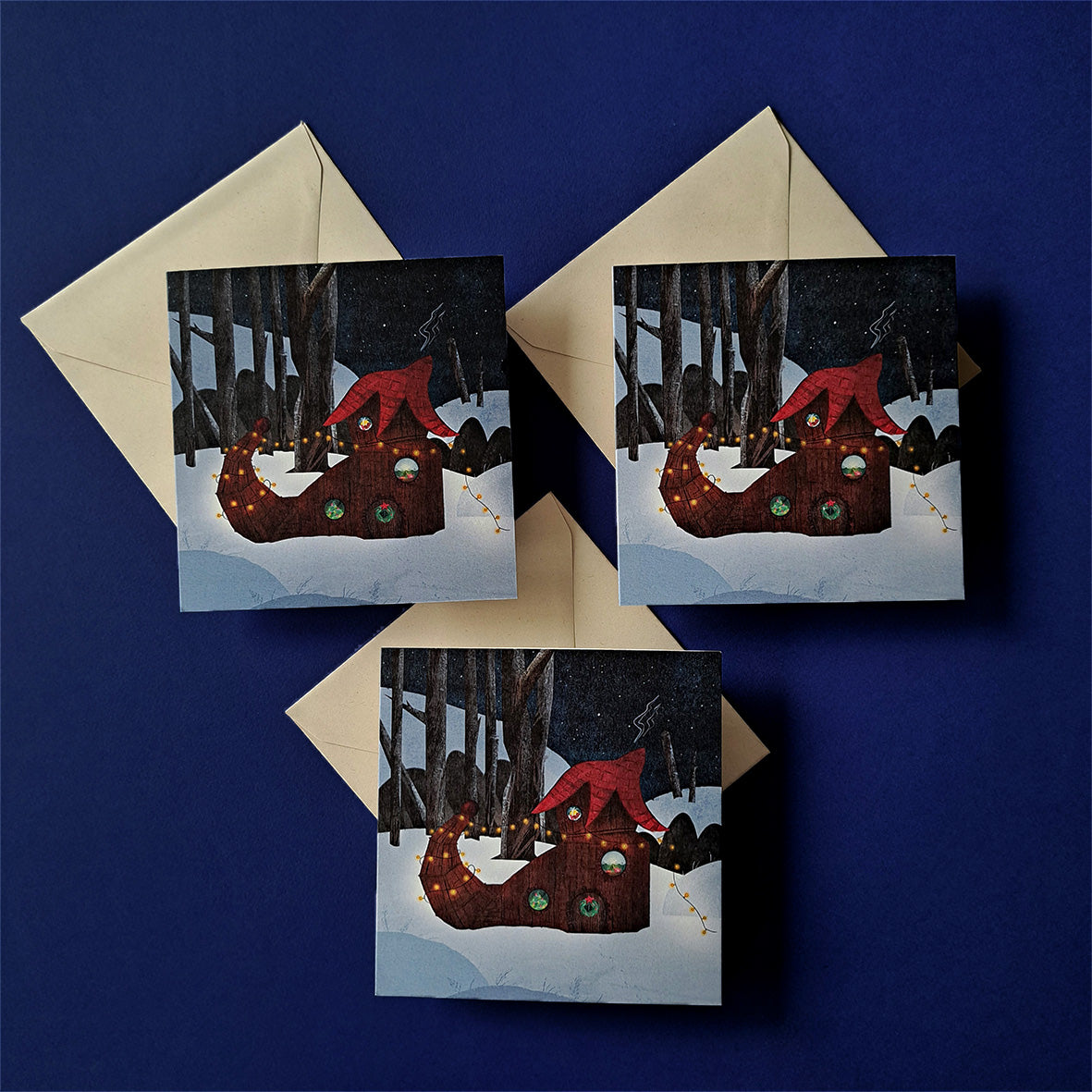 Christmas card - Elf Shoe House